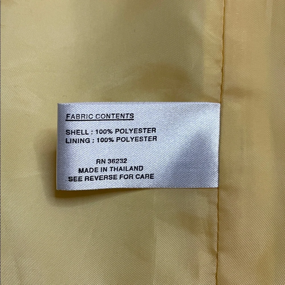 Gallery Light Yellow Hooded Utility Jacket. Size Medium - Picture 6 of 6